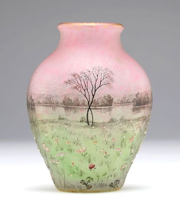 Daum art glass vase