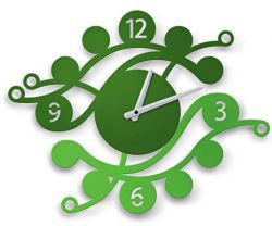 Make spring enter your home.  Juicy green clock will vivify  the interior.
