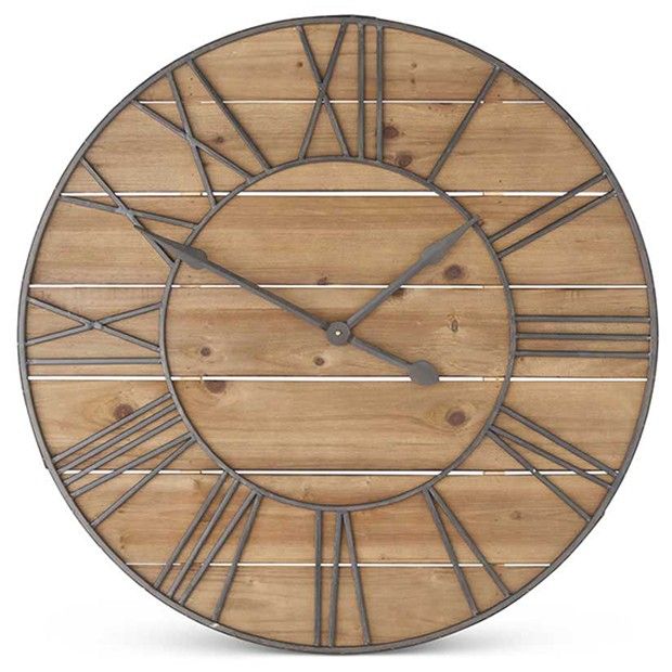 Round Wooden Clock