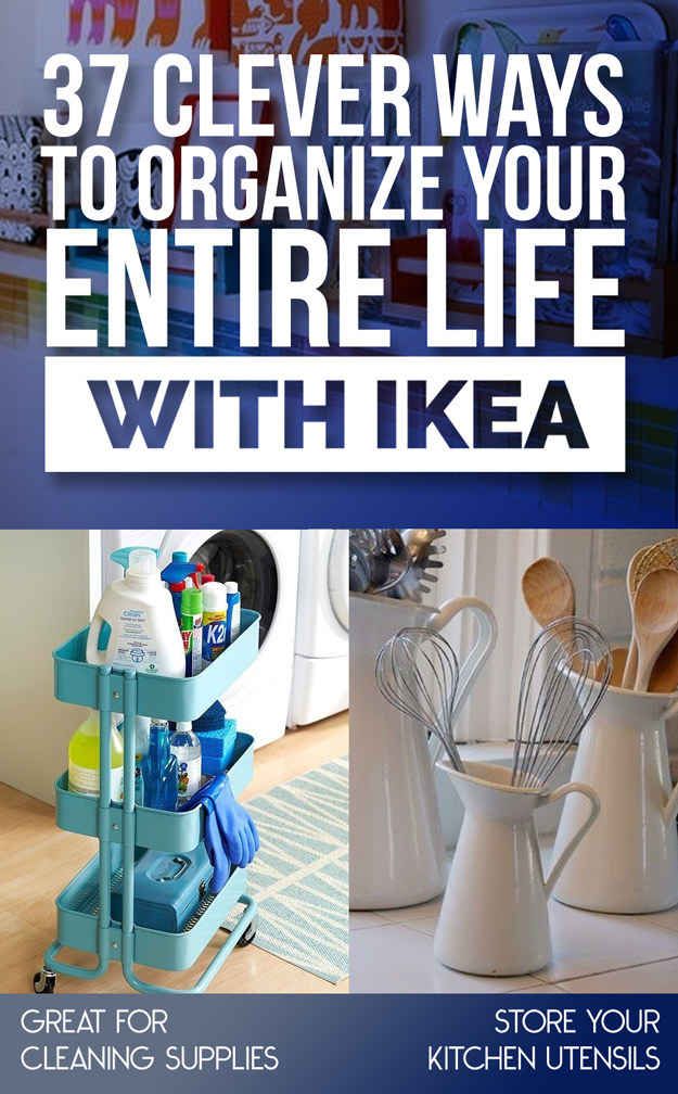 37 cool tricks for repurposing ikea stuff to organize your home. Some of them ar...