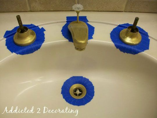 Before & After: Spray Painting Bathroom Faucets