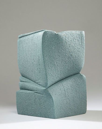 Ceramics by Rachel Grimshaw at Studiopottery.co.uk - 2014. Blue Box, 13cm high