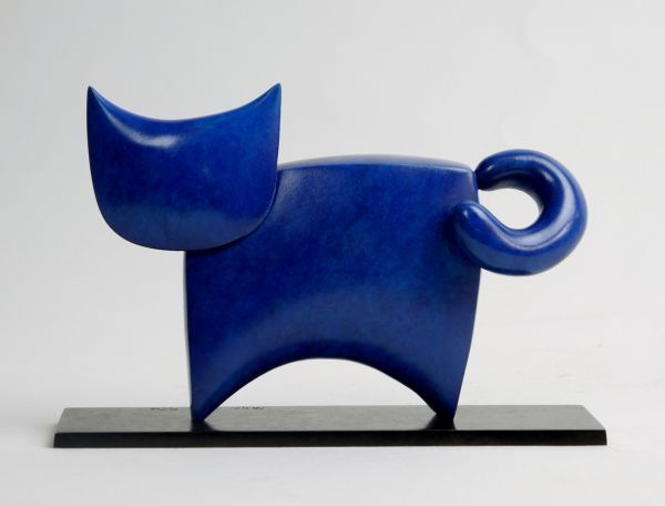 'C@ (Minimalist Bronze Little Cat sculptures/statue)' by Stephen Page