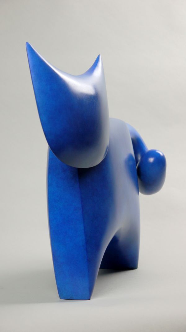 'C@ II (Bronze Minimalist Contemporary Cat statuette)' by Stephen Page