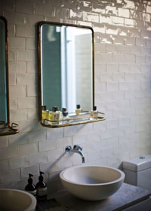 Design Sleuth: 5 Bathroom Mirrors with Shelves