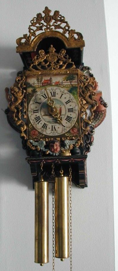 stoel clock | Dutch Freisland Stoel Clock, Unmarked,c. 1900 - 