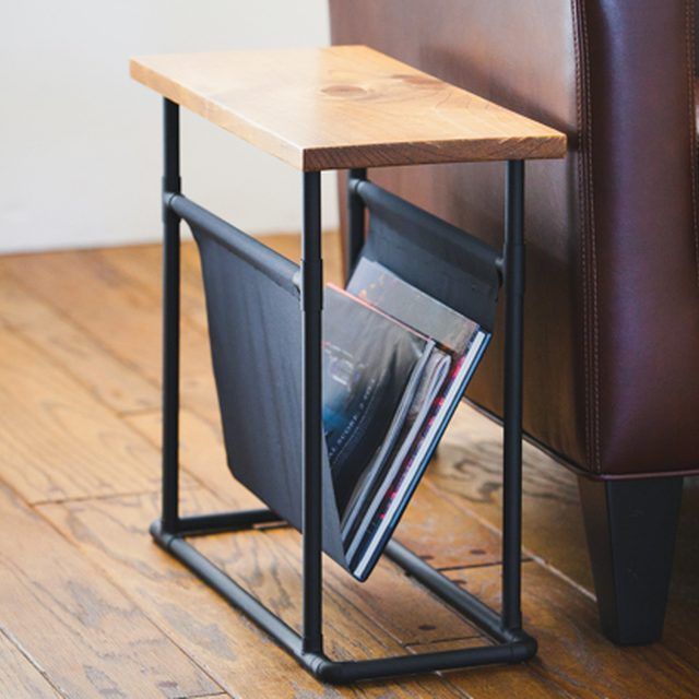 DIY Side Table and Magazine Rack