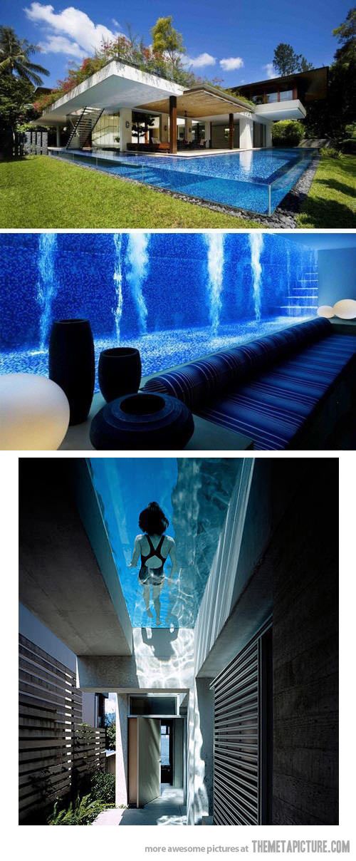 A swimming pool inside your house…