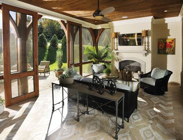 doors - Screened In Porch Ideas Design Ideas, Pictures, Remodel, and Decor - pag...