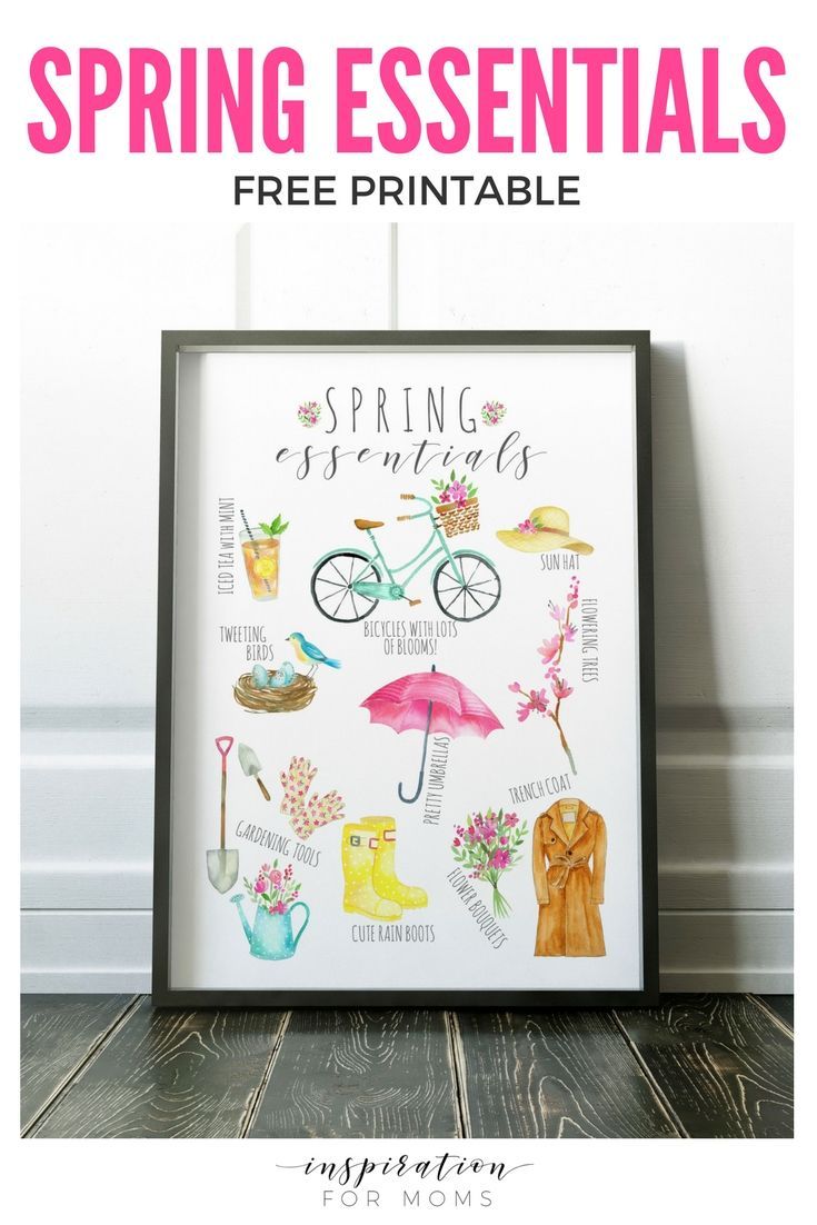 For You - A Spring Essentials Printable - Inspiration For Moms