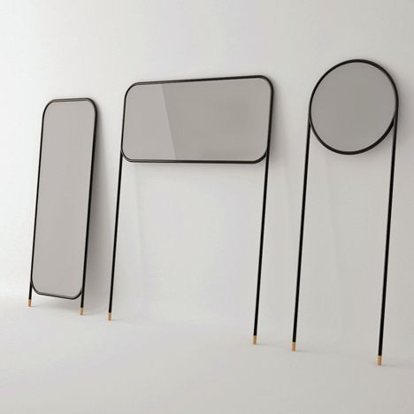 Mirrors by La Mamba for Omelette-ed: The series of mirrors are designed to lean ...
