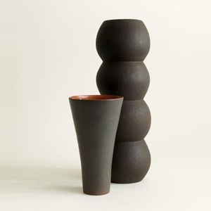 black vases