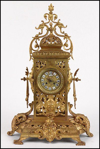 19th century french gilt bronze mantle clock