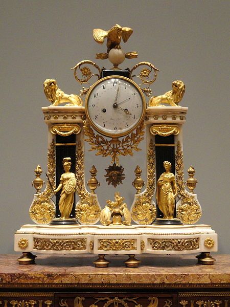 File:Portico Clock, about 1780-1790, French, gold, enamel - Cleveland Museum of ...