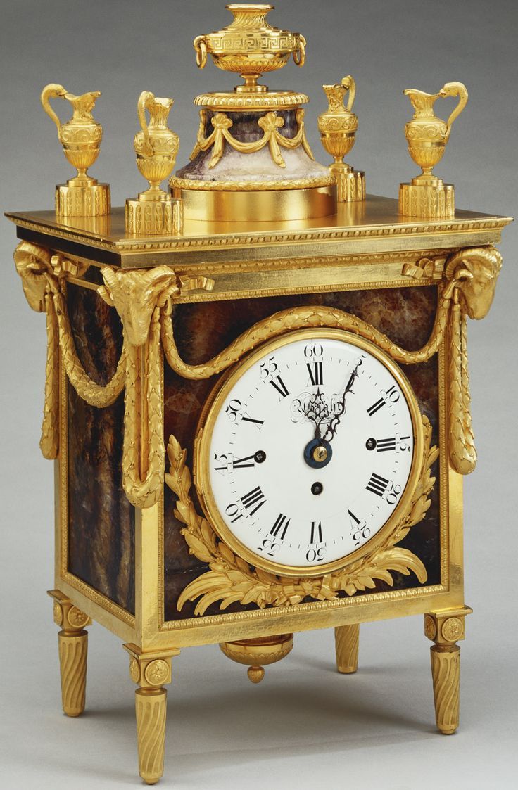 Mantel clock made for George III | Blue john case with gilt bronze mounts and an...
