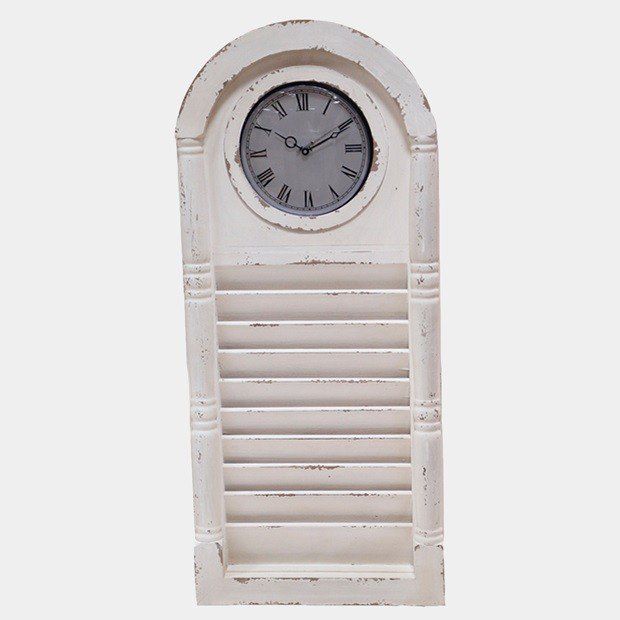Arched Shutter Wall Clock