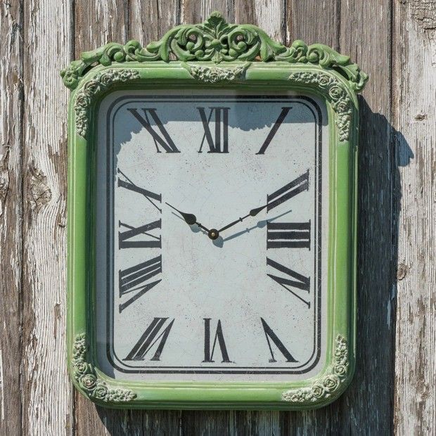 Large Green Wall Clock
