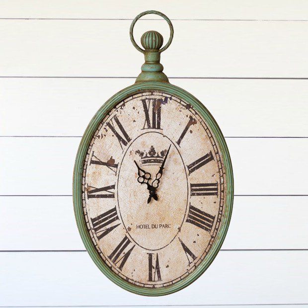 Rustic Oval Wall Clock