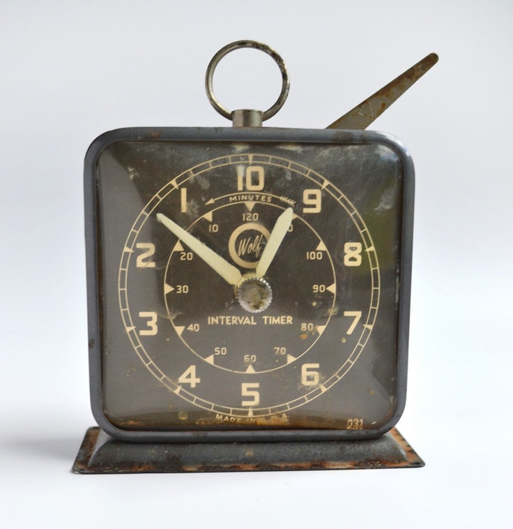 vintage clock industrial interval x ray timer perhaps by Wolf alarm in working order offered by Elizabeth Rosen