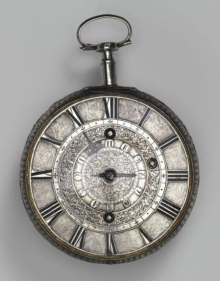 Traveling clock watch with alarm, ca. 1680