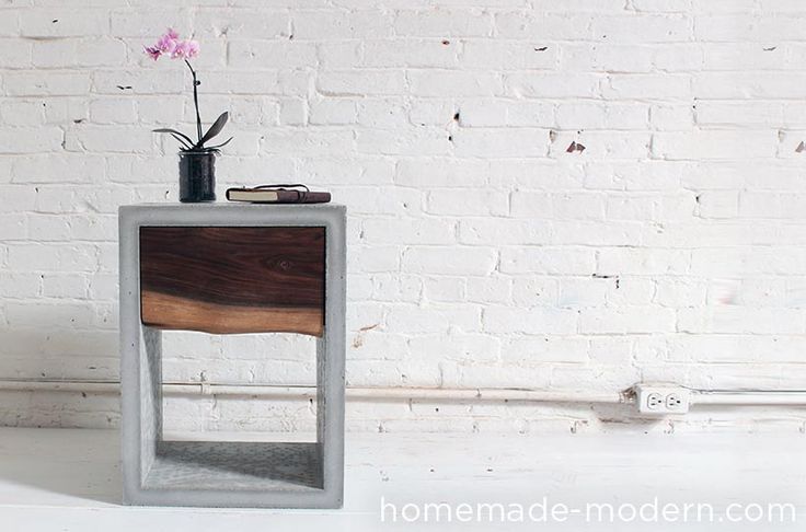 HomeMade Modern DIY EP56 Concrete Walnut Nightstand Options