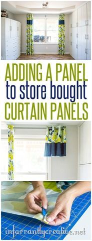 Adding Length to Curtains with a Middle Panel