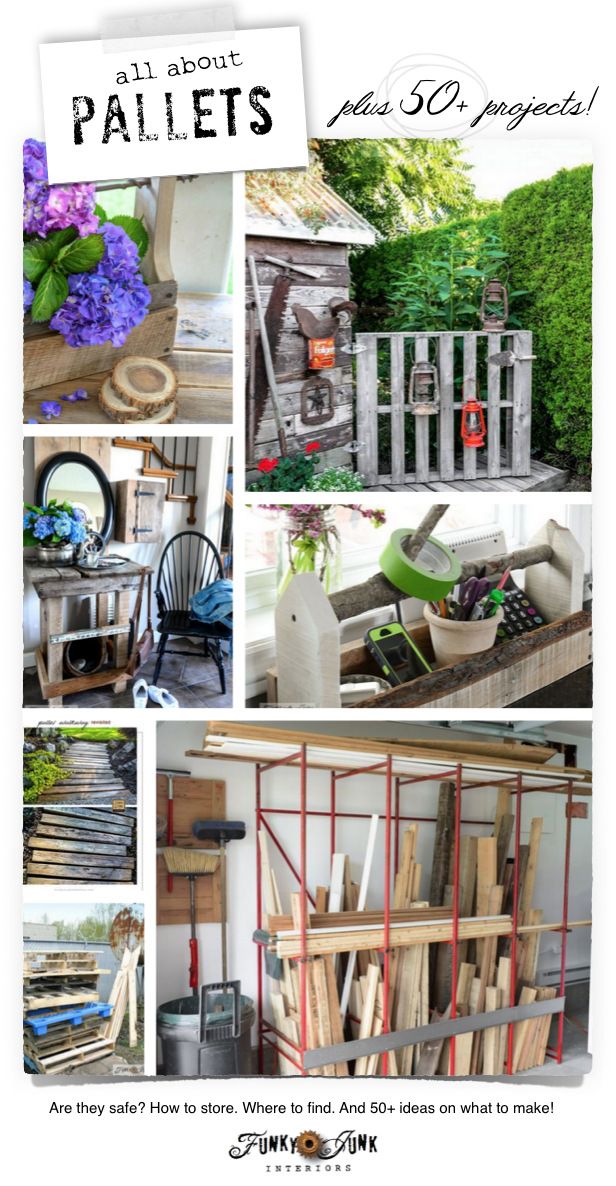 All about pallets - how to store, where to find, plus 50+ projects!