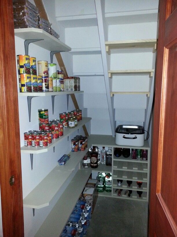 Awesome understairs pantry!