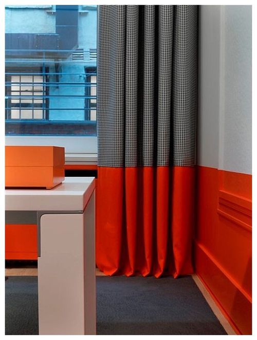 Bright bold color stripe along bottom of wall same/contrasting color to that pai...