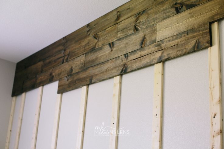 Close-Up of Wood on Bedroom Wall & Structure Behind