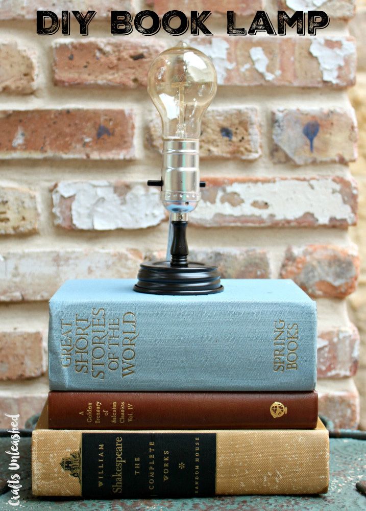 DIY Lamp Tutorial: Book Lamp - Crafts Unleashed