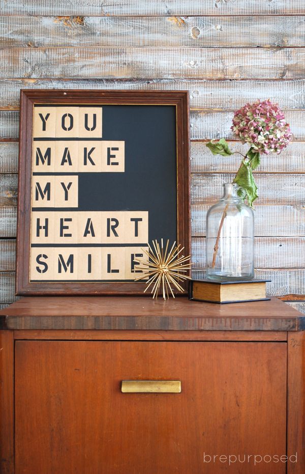 DIY Large Stencil Letter Quote