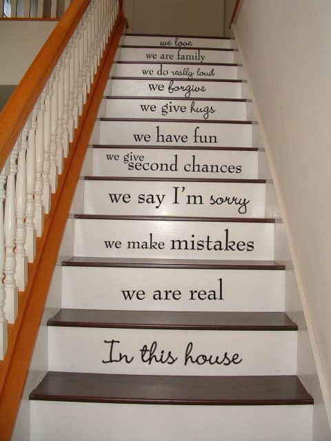In this house STAIR CASE Vinyl Decal by VillageVinePress on Etsy, $34.95