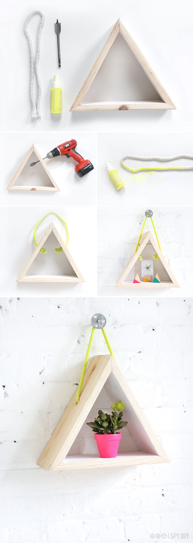 MY DIY | Hanging Triangle Shelf | I SPY DIY