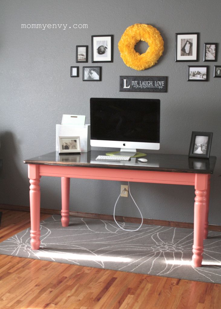 Painted Furniture: Coral Table Desk