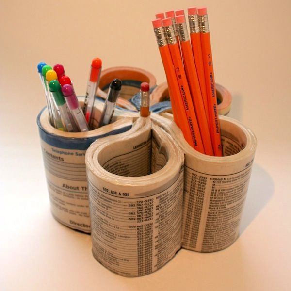 Possibly the coolest recycled pencil organizer ever