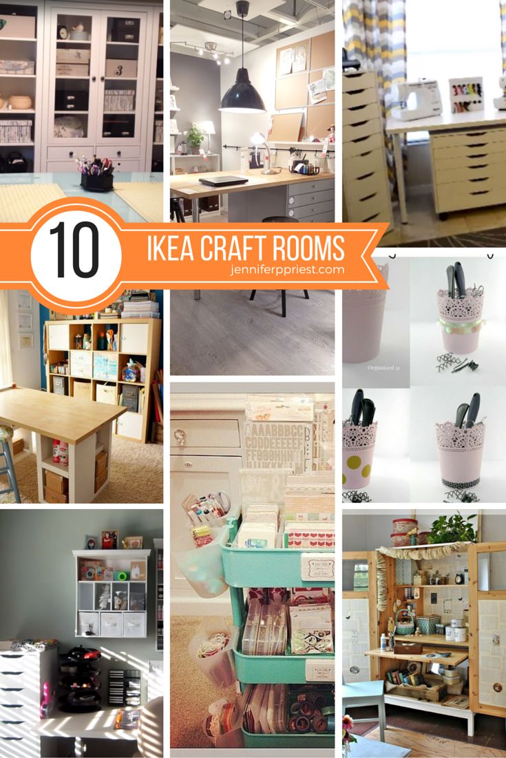 The best idea for CRAFT  ROOMS with IKEA furniture and storage! PLUS a free chec...