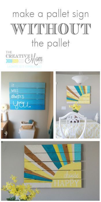 how to make a pallet sign WITHOUT the pallet | The Creative Mom