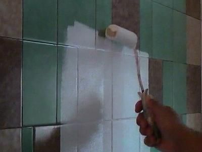 how to paint tile in a bathroom | how to paint over kitchen tiles, bathroom tile...