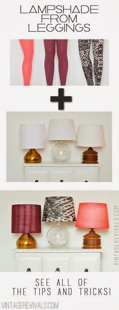 lampshade covers made from old tights!
