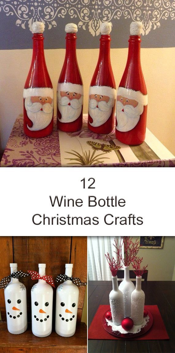 12 Amazing Wine Bottle Christmas Crafts
