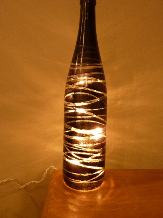 Lighted Wine Bottle