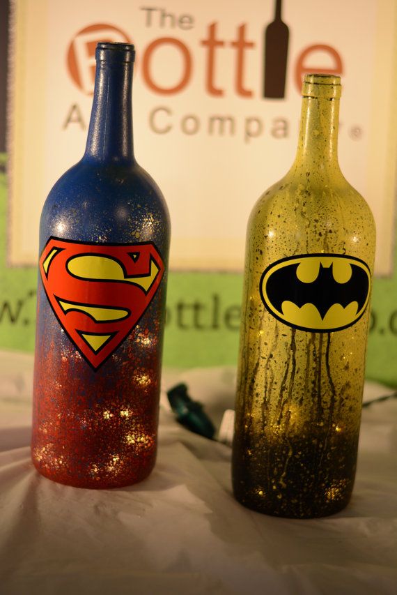 Superhero LED Light Up 1.5 Liter Wine Bottle