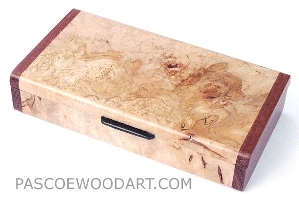 Decorative small wood box - Handmade  maple burl box