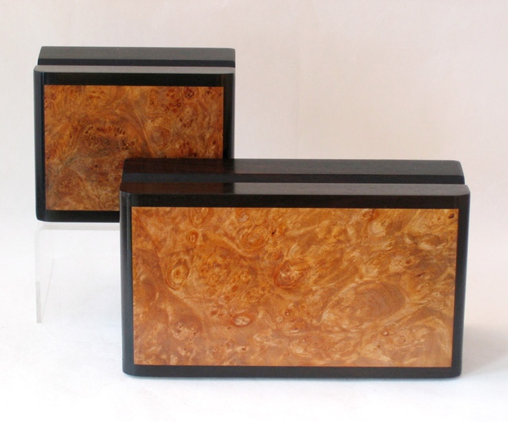 Handcrafted Jewelry Boxes - Ebony and Maple Burl - Highland Park shop near Deerf...