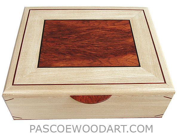 Handcrafted large wood box - Decorative wood large keepsake box made of bleached...