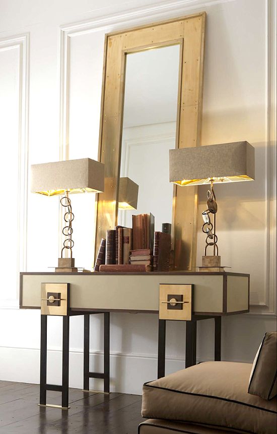 BRASS CONSOLE TABLE
