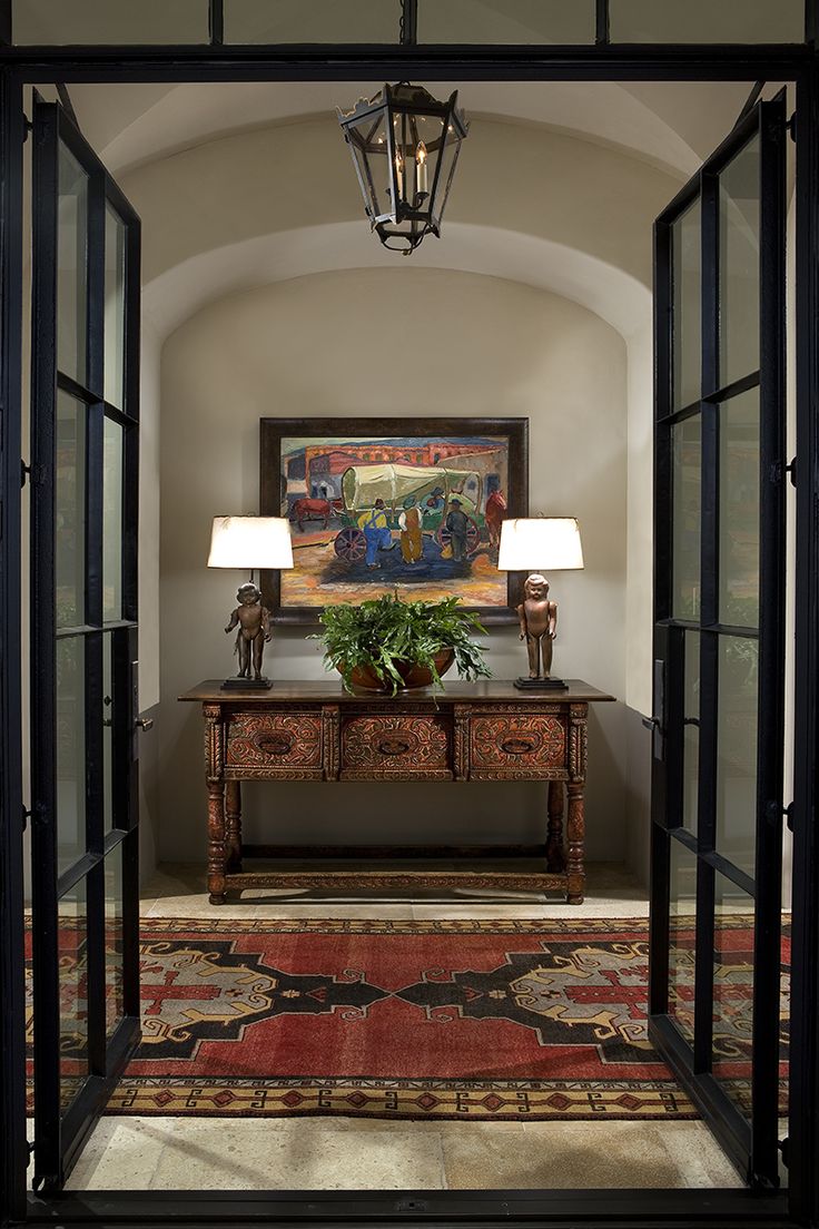 Beautiful Spanish Colonial entry on this Candelaria Design ~ Wiseman Gale home i...