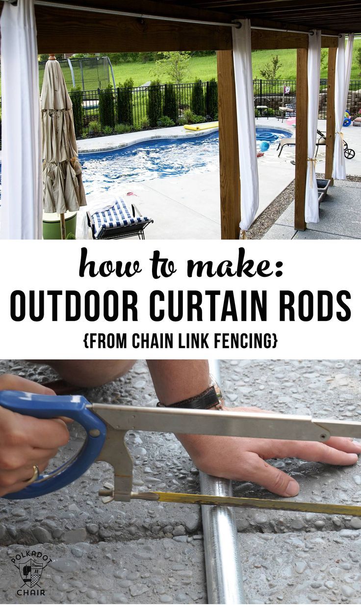 How to Hang Outdoor Curtains & DIY Outdoor Curtain Rods