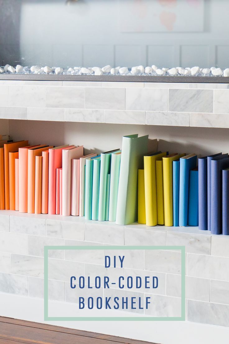 DIY Color-Coded Bookshelf